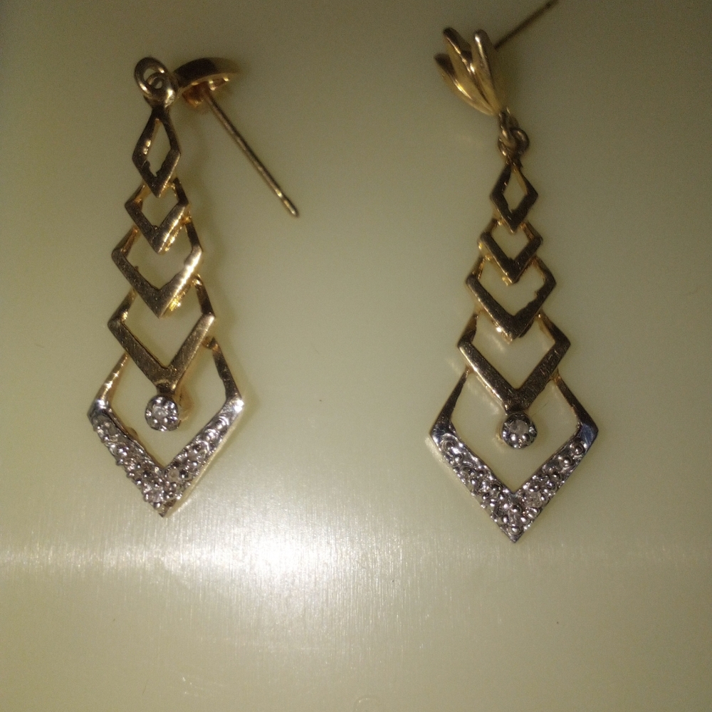 14k diamond earrings